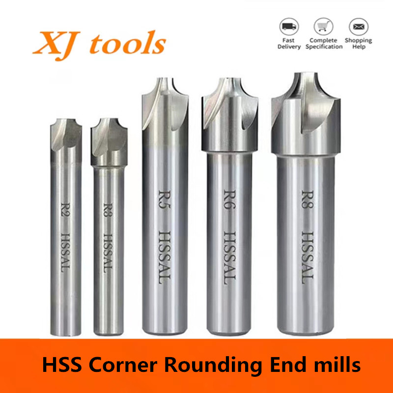 End Mill Set - R1-R12.5mm seruling 2/4 mata bor ujung