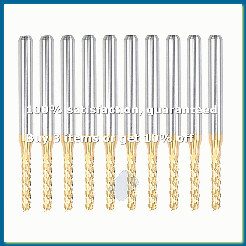 End Mill - 10 Buah Pemotong Pengukir Karbida Lapis