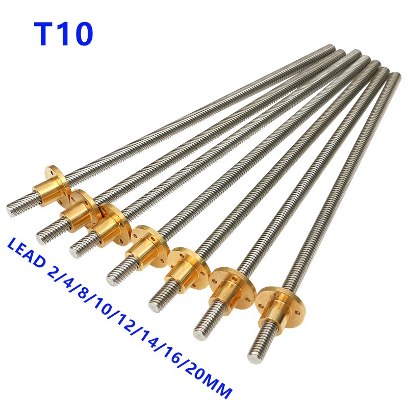 Lead Screw 8Mm - 304 baja tahan karat T10 10mm