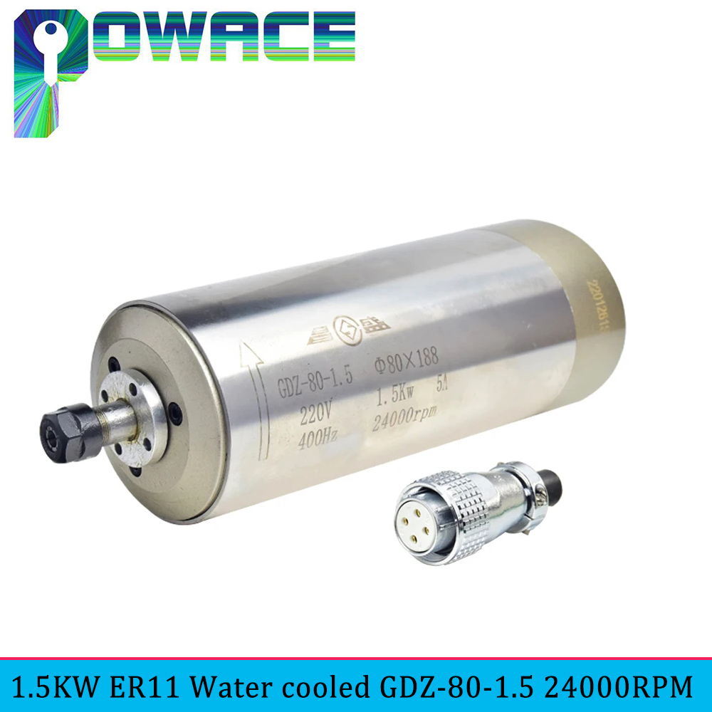 Water Cooled Spindle - GDZ-80 1,5 kW ER11 CNC Motor
