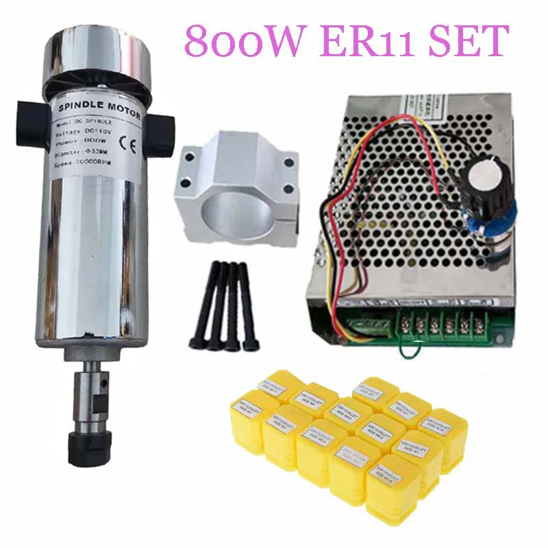 Water Cooled Spindle - Kit Motor Spindle CNC 0.8kw DC110V