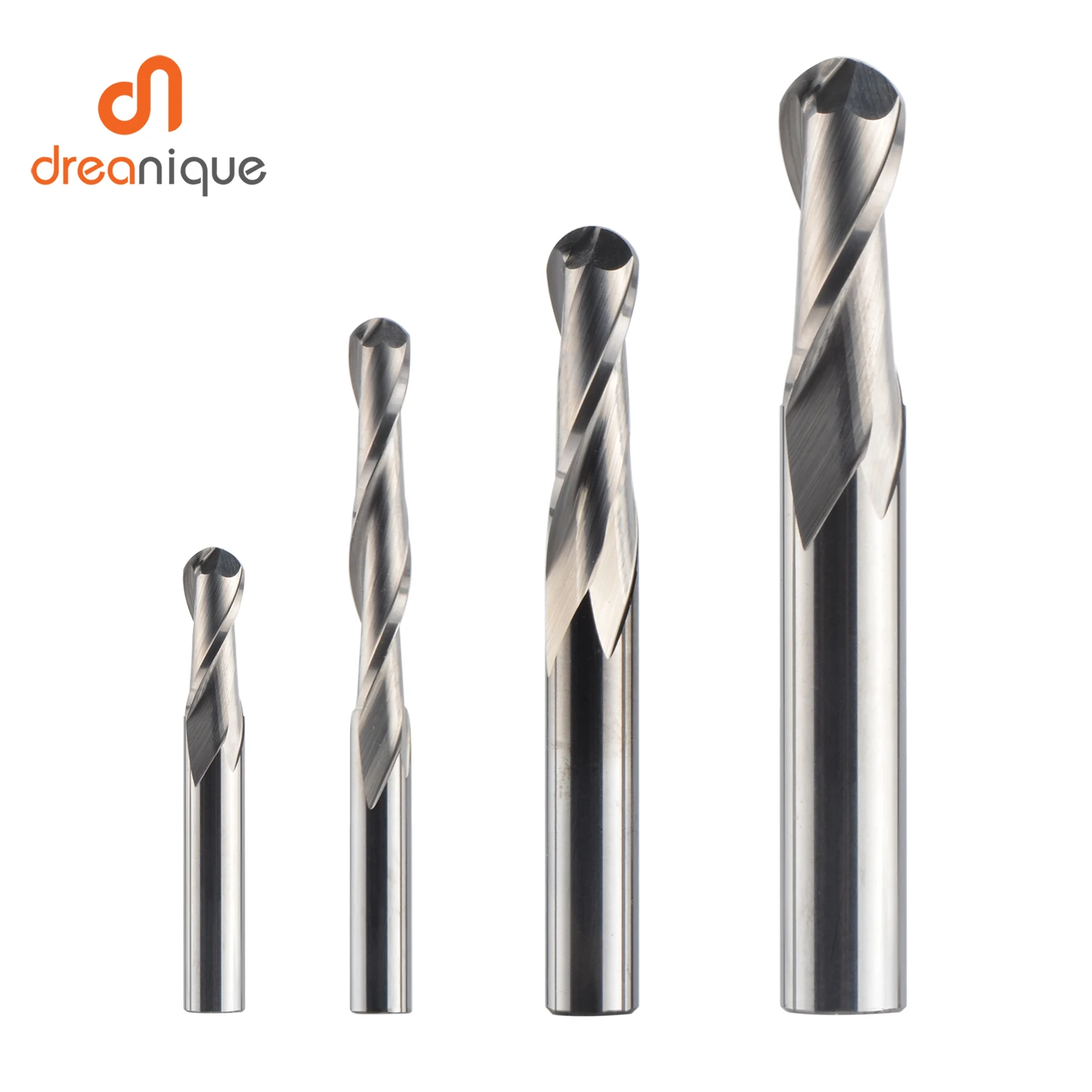End Mill Set - Dreanique pemotong penggilingan ujung hidung bola