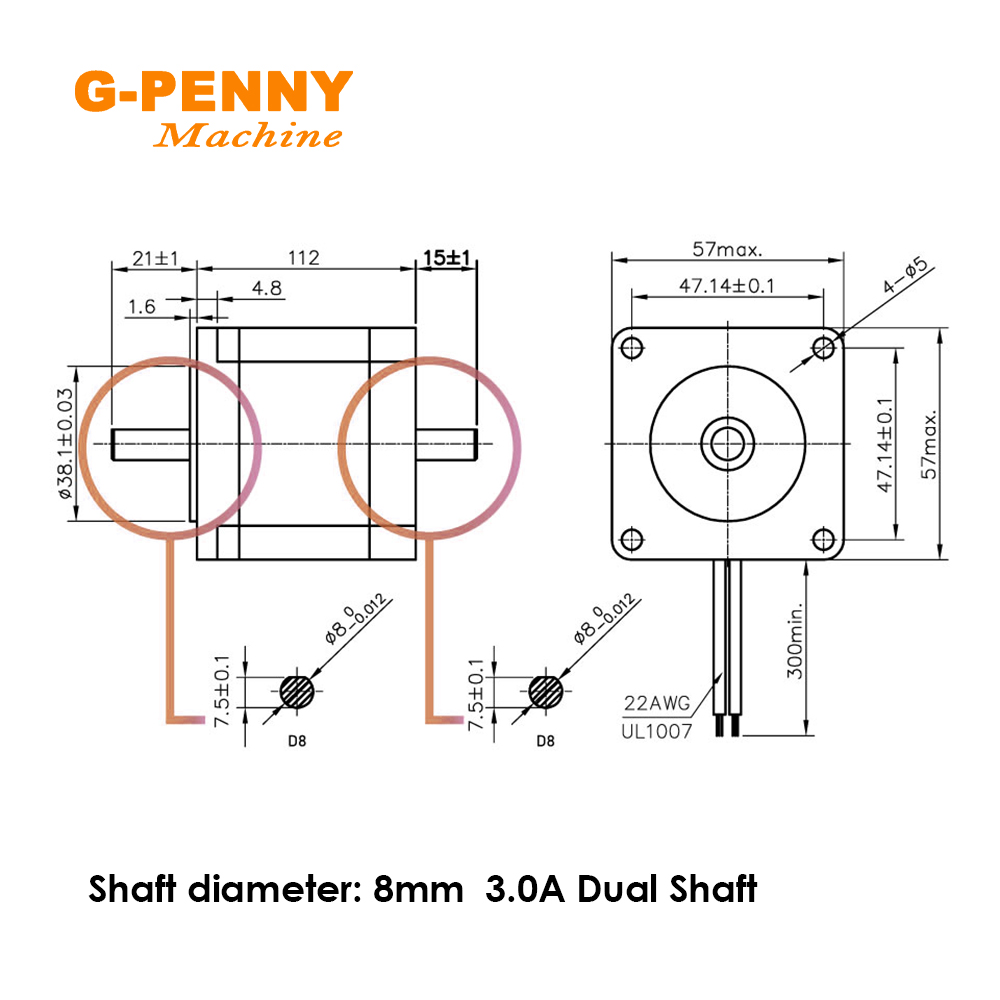 NEMA23 57x112mm 3Nm Motor Step - Nema23 Stepper ulasan dan harga