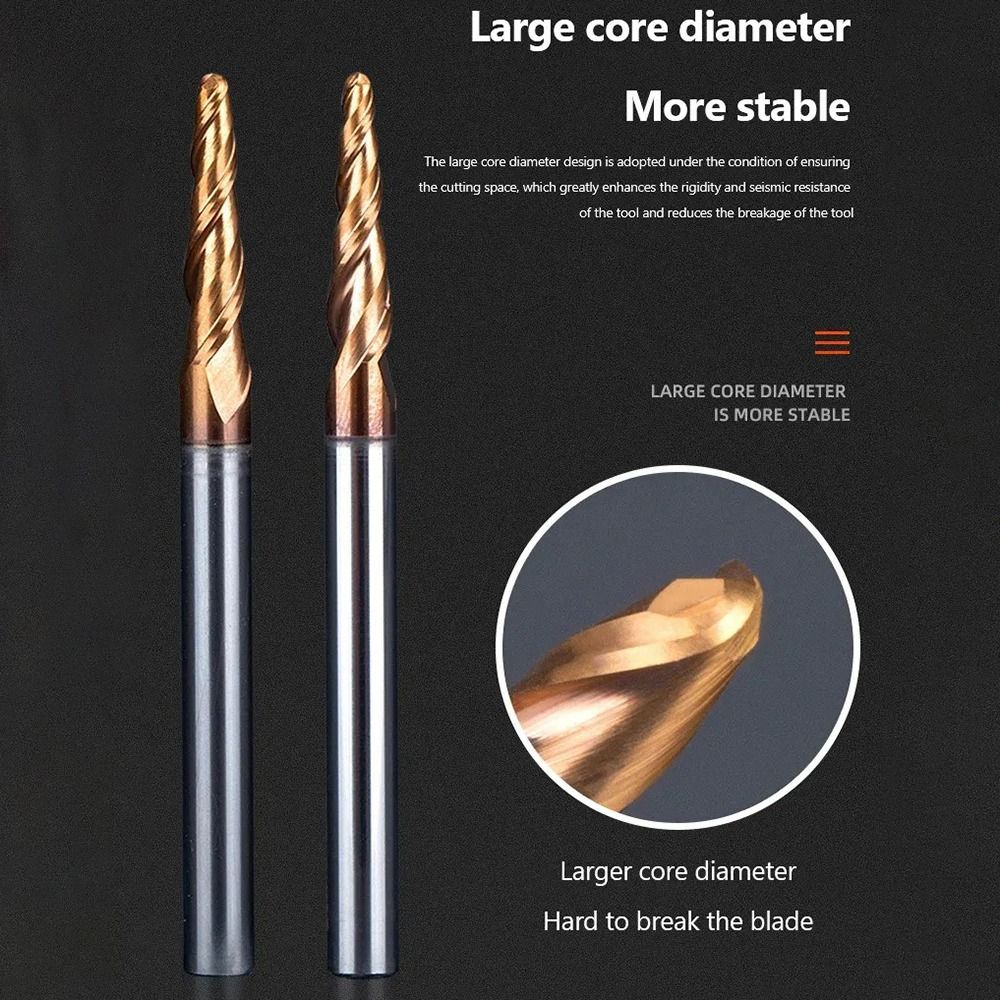 HRC55 mata bor ukir hidung kar - End Mill Set ulasan dan harga