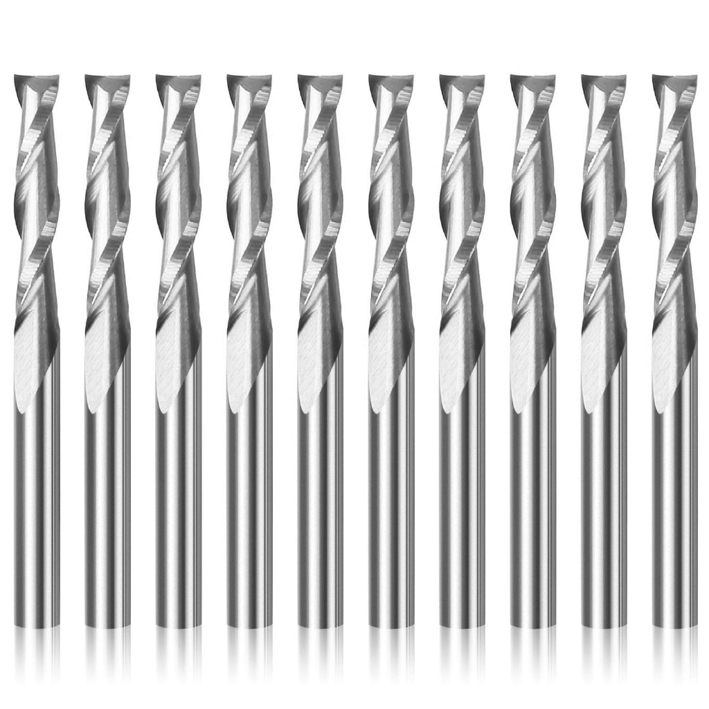 10 buah 3.175 1/8 Shank 2 Flut - End Mill Set ulasan dan harga