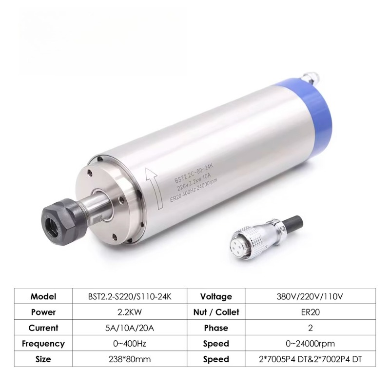 Motor Spindel Berpendingin Air - Water Cooled Spindle ulasan dan harga