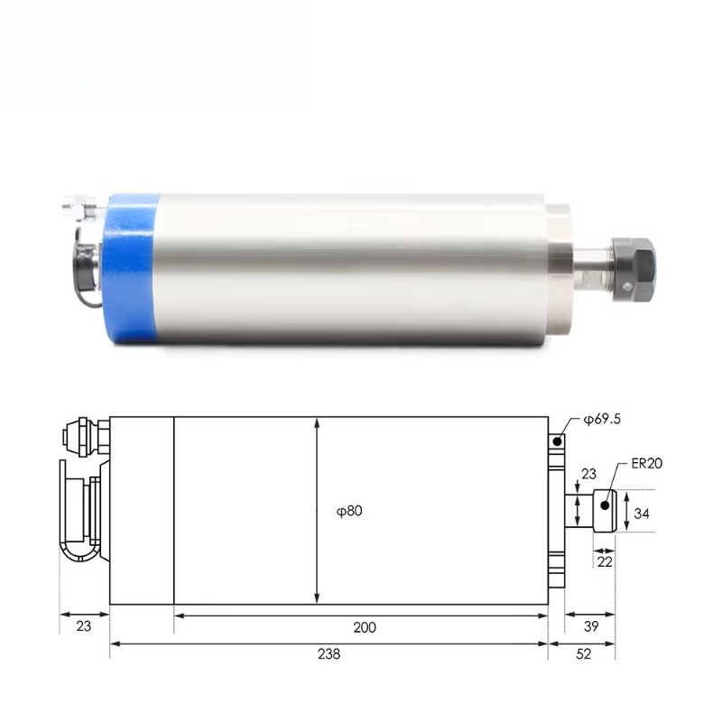 Motor Spindel Berpendingin Air - Water Cooled Spindle ulasan dan harga