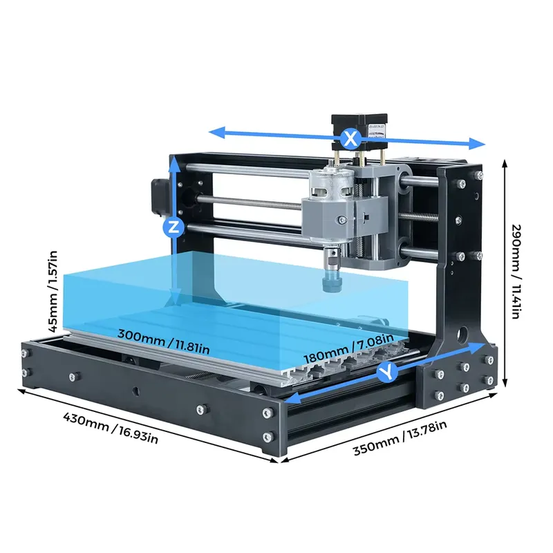 TWOTREES CNC 3018 Router Meja  - 3018 Aluminium Cnc ulasan dan harga