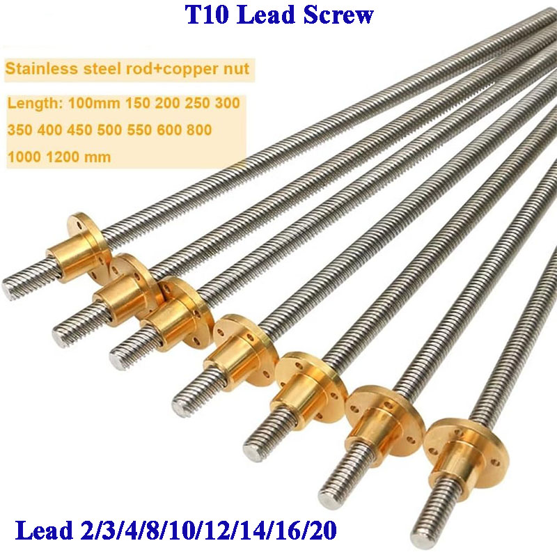 Sekrup Trapesium T10 Baja Taha - Lead Screw 8Mm ulasan dan harga