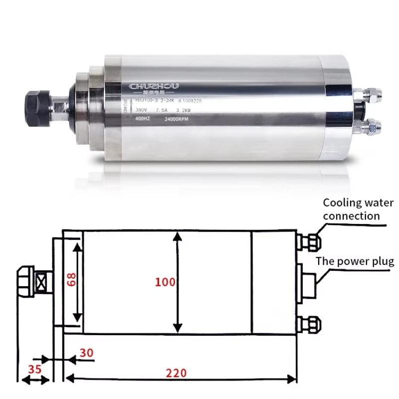 Spindle Pendingin Air 3Kw 4 Ba - Water Cooled Spindle ulasan dan harga
