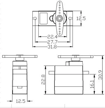 Feetech FT90MR 2kg Micro Helic - Servo 9G ulasan dan harga