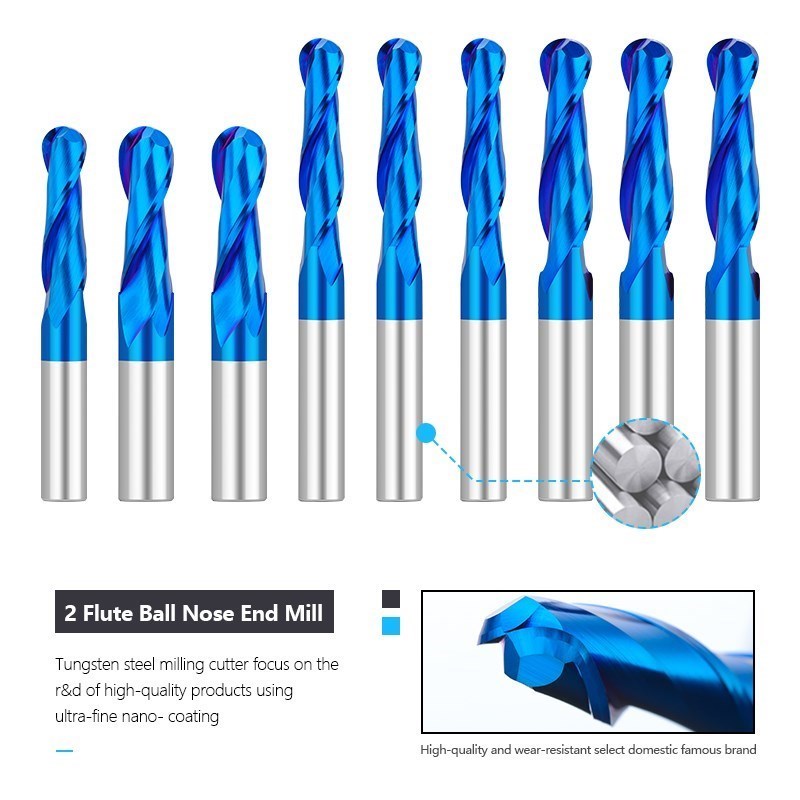 XCAN Ball Nose End Mill 3.175  - End Mill Set ulasan dan harga