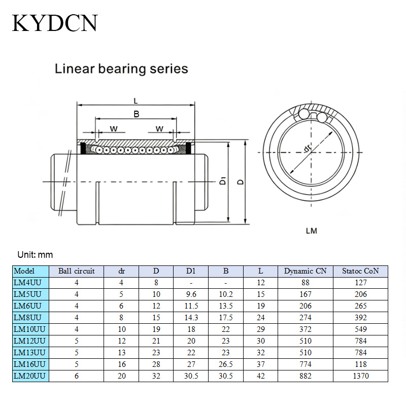 12pcs LM8UU LM3UU LM6UU LM10UU - Linear Rod 8Mm ulasan dan harga